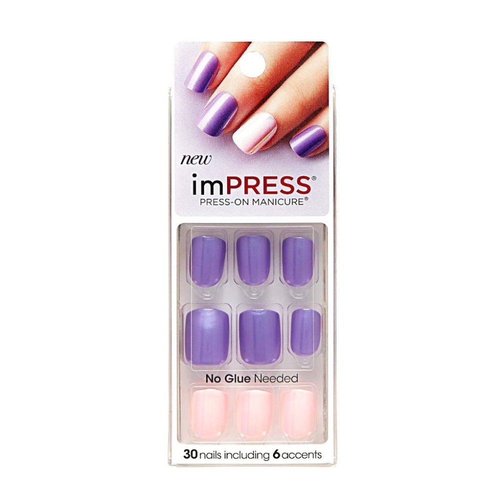 180.  Kiss imPress Press-on Manicure Nails, model: Bright as a Feather - 60660